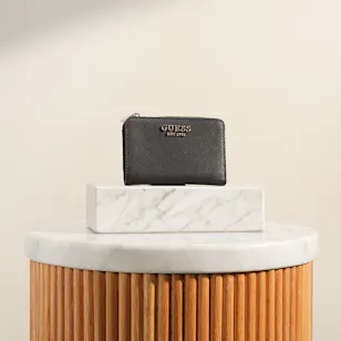Guess Black Laurel II Slg Zip Around Card Case Women's Wallet Guess Black Laurel II Slg Zip Around Card Case Women's Wallet