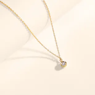 Tous Gold Plated Laboratory-Grown Diamond Necklace 