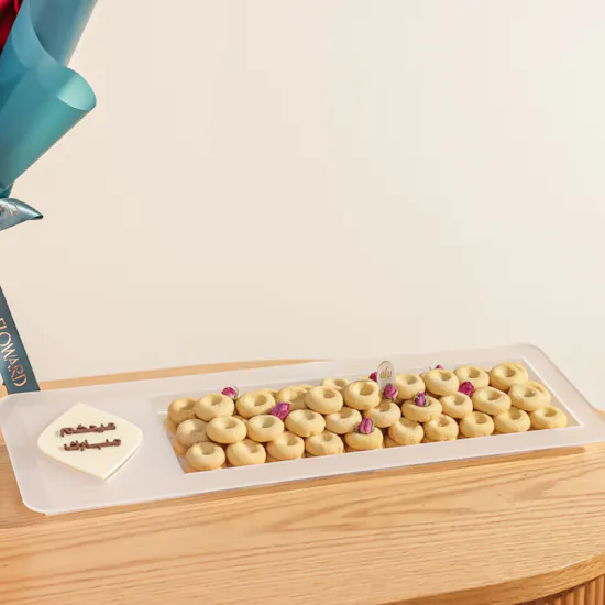 Baraka Dates Eid Kuwaiti Ghuraiba Tray | Charming Flowers
