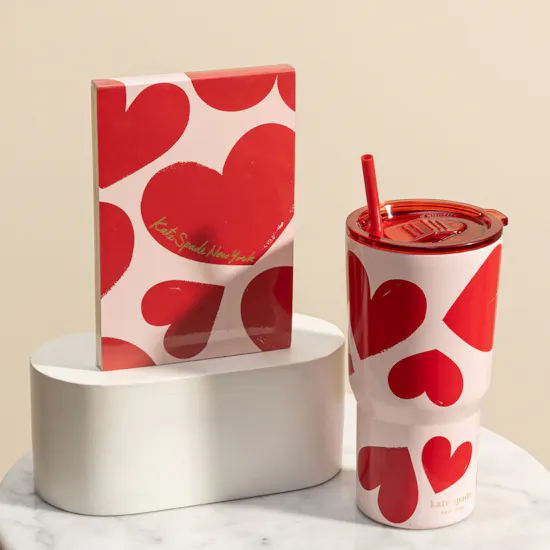 Kate Spade Sweet Hearts Mug and Notebook Set