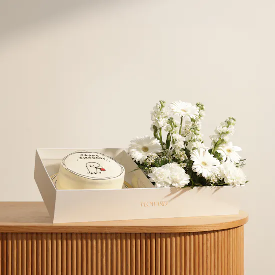 Floward Happy Birthday Drawing Cake | Flowers & Something More Flower Box