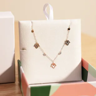 Miss L By L'azurde Flowers Gold Necklace 
