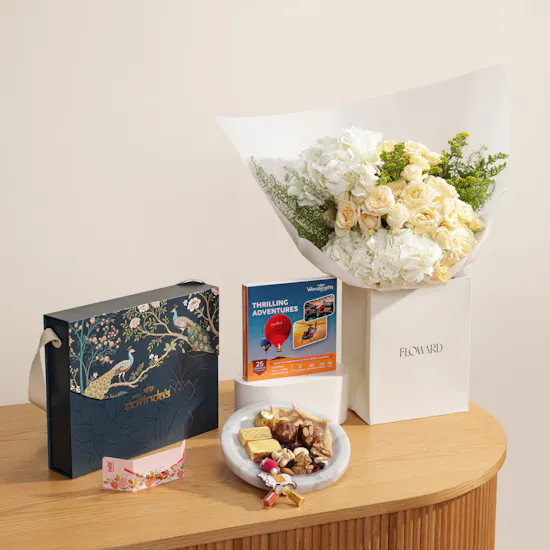 MyGovindas Rakhi Mixed Sweets Hamper | Moments of Adventure Flowers