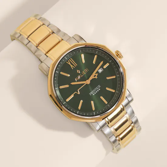 Avalieri Prestige Men's Quartz Green Dial Watch