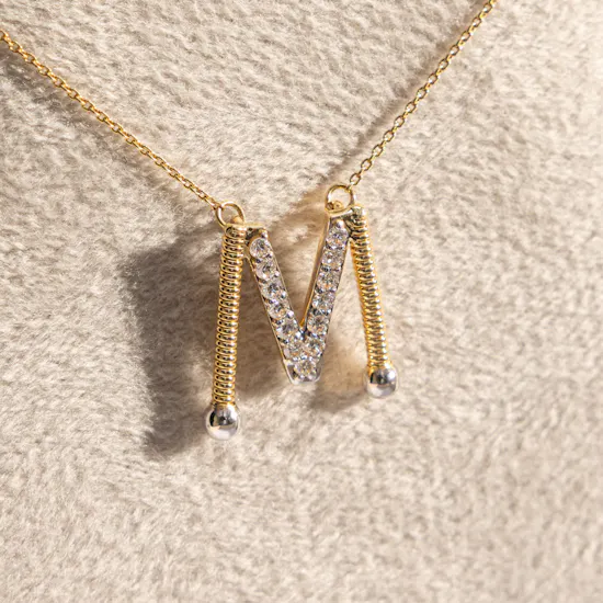 Siran by Iram Diamond Letter M Necklace