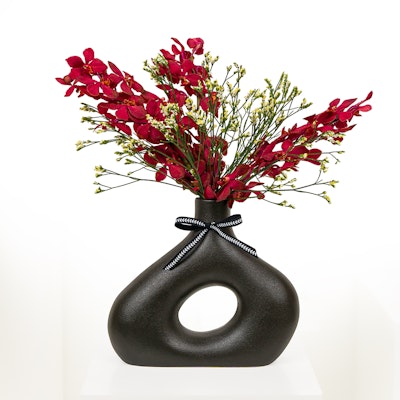 Ceramique Antique A7 (2) Vase | Red Baby Orchids