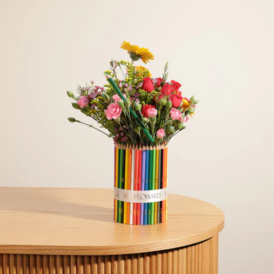 Back to School Flowers Vase