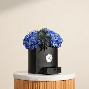 Floward Plain Chocolates | Blue Heart Flowers Box