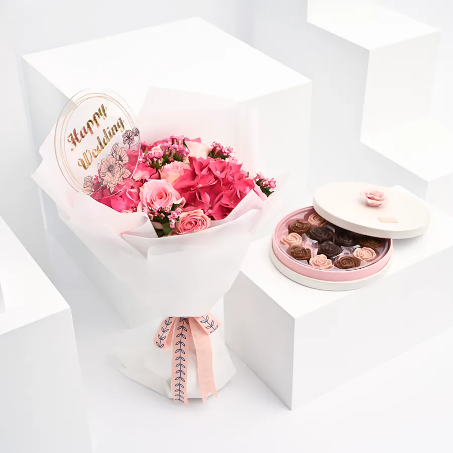 Bostani Rose Chocolate Box | Wedding Blooms 6