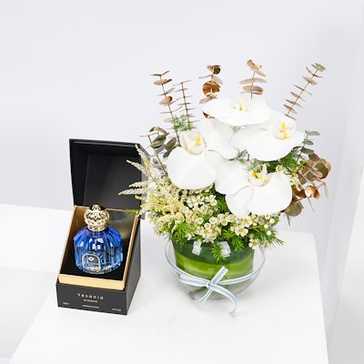 Yasania Fragrance Gift with Glass Vase 