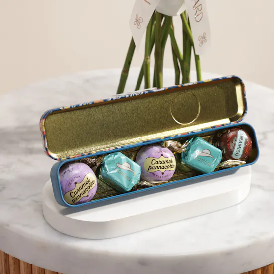 Venchi Murrine Chocolates Penholder Metal Box | Pretty Muse Flower
