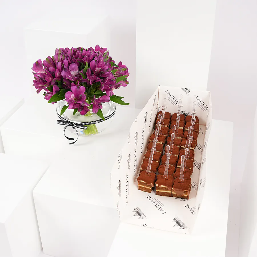 Laviviane Tiramisu Bites | Alstroemeria Vase 1