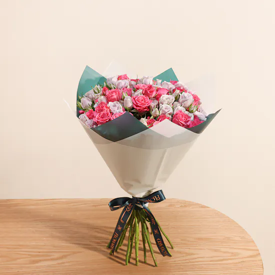 Pastel Romance Baby Rose Bouquet