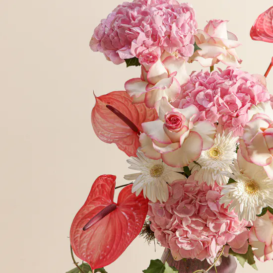 Blush Blooms Flowers Vase