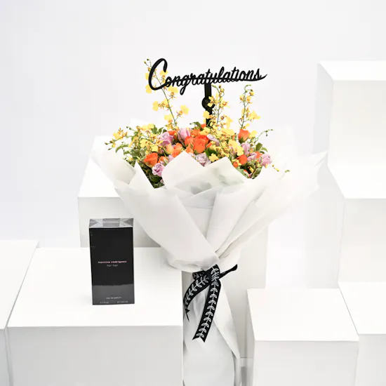 Narciso Rodriguez For Her with Congratulatory Flowers Bouquet