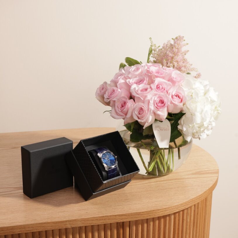 ساعة أفاليري برستيج الزرقاء الرجالية | زهور راقية