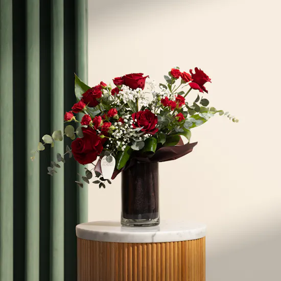 Amber Blossom Touch Vase