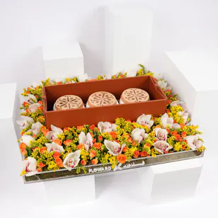 The Saudi Handcrafts Company Date Bowl Set | Orange Baby Rose The Saudi Handcrafts Company Date Bowl Set | Orange Baby Rose