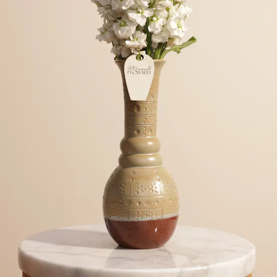White Matthiolas | Keramos Studio Vase
