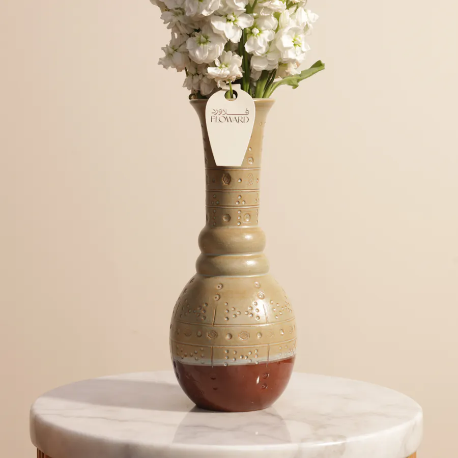 White Matthiolas | Keramos Studio Vase 3