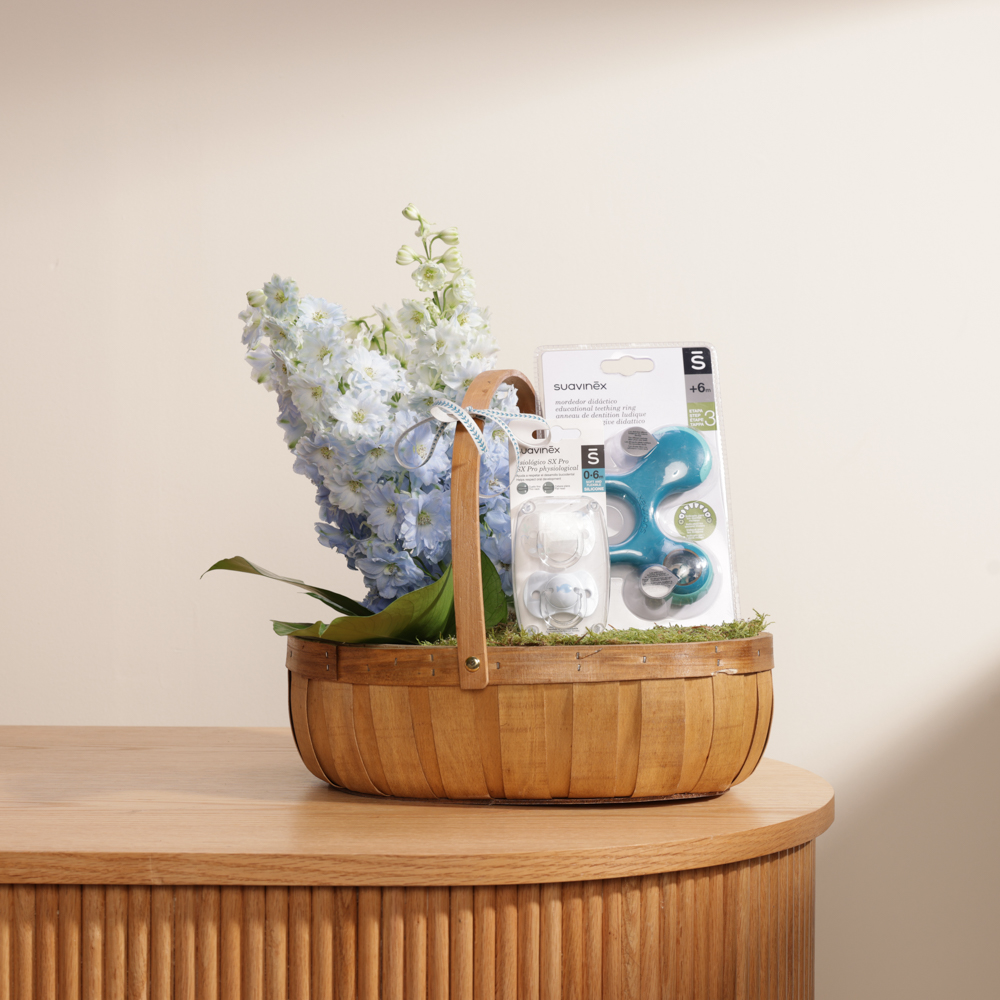 لهاية وعضاضة من سوافينيكس للاطفال | زهور زرقاء