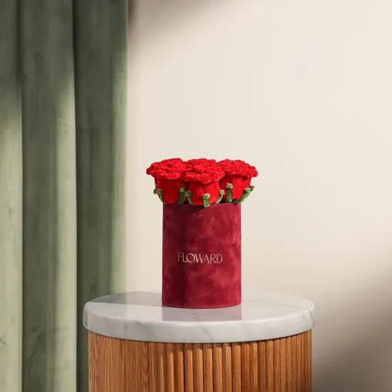 Romantic Plush Artificial Flowers Box