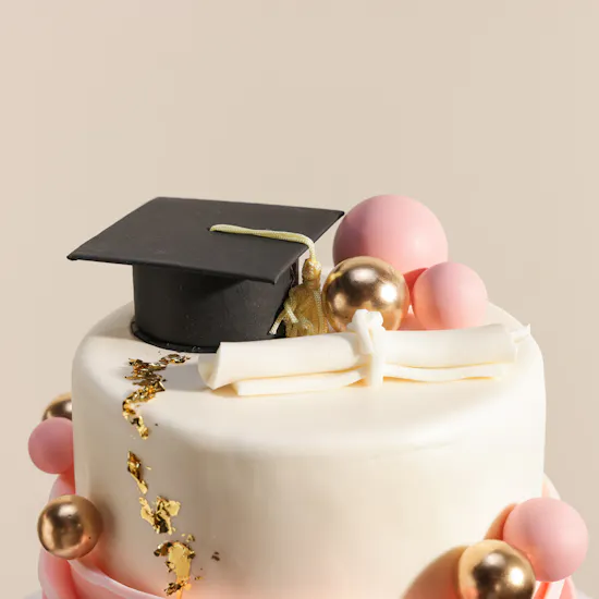 Floward Pink Graduation Cake