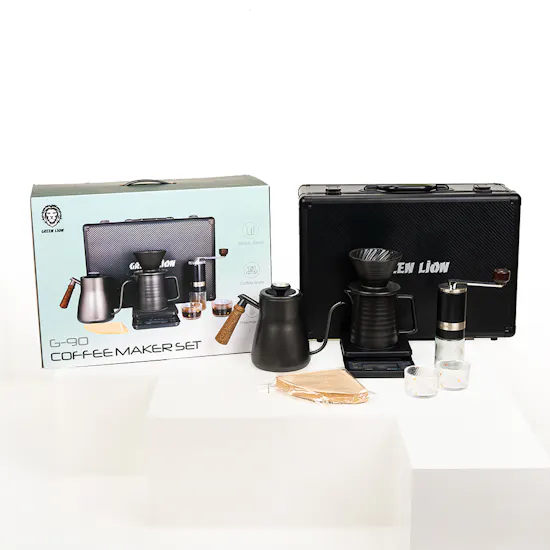 Ephone Green G-90 Coffee Maker Set | Purple Blooms