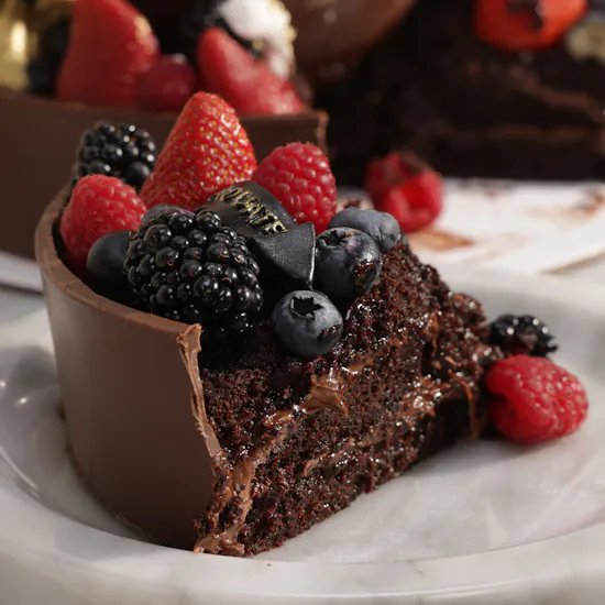 NJD Graduation Chocolate with Fresh Fruits Cake
