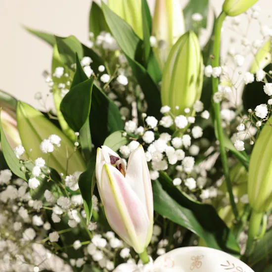 Blush Lily Elegance Vase