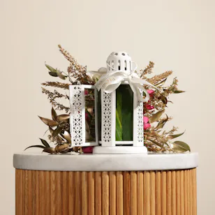 Floward White Lantern | Delicate Flowers