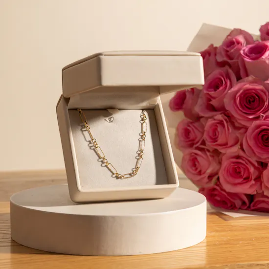 Siran by Iram Gold Links Necklace | Charming Bouquet