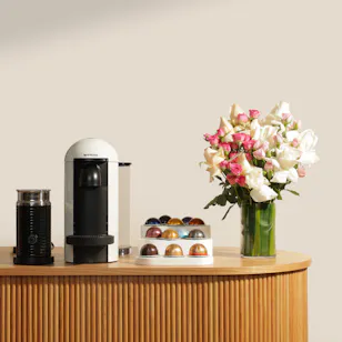 Nespresso Vertuo Plus White Coffee Machine Bundle | Astounding Flower Vase