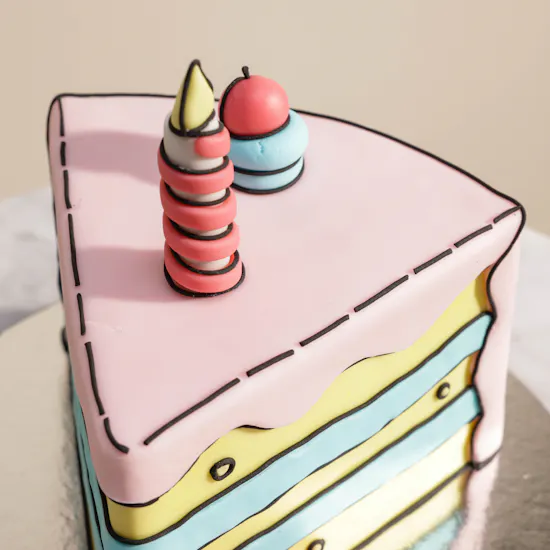 Floward Happy Birthday 2D Slice Comic Cake