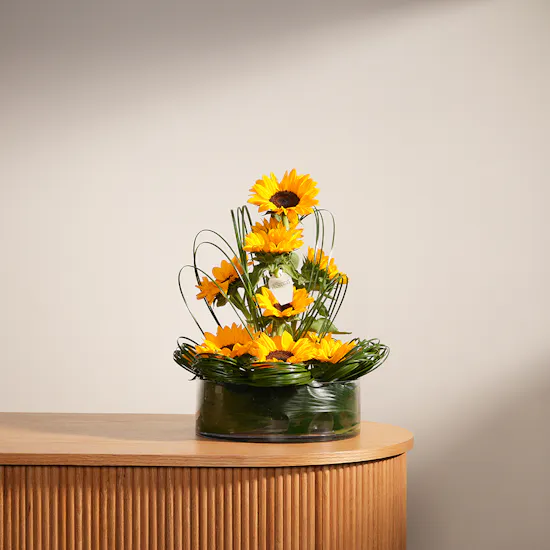 Cheerful Sunflowers Vase