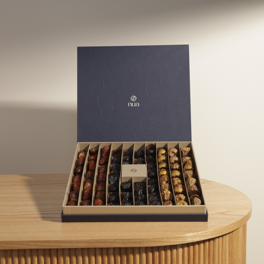 صندوق اهداء التمور الفاخرة من نوا | 1 كجم