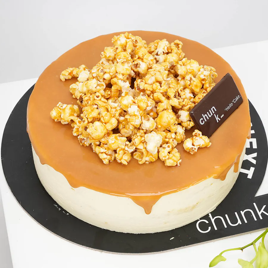 Chunk Carmel Cake & Flowers 4