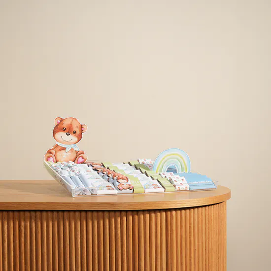 Lilac Bear Baby Boy Tray