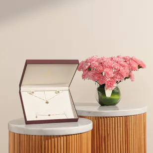 Aigner Logo Gold Plated Tone Jewelry Set | Pure Serenity Flower