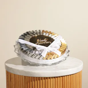 Ghazl Chocolatier Happy Anniversary Chocolate Tray Ghazl Chocolatier Happy Anniversary Chocolate Tray