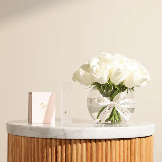 Amal Almajed Drop Charm Gold Women's Necklace | Chic Flowers Vase