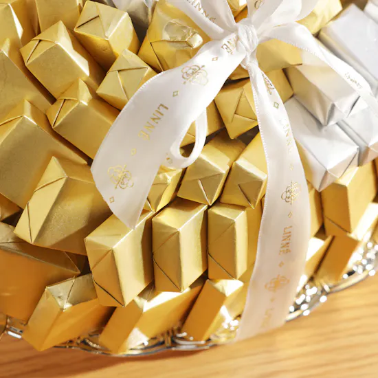 Linne Golden and Silver Assorted Chocolate Tray | Gentle Treat Flowers