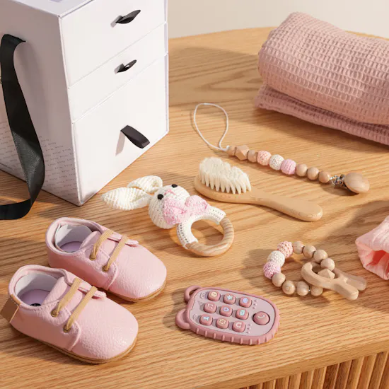 Gifted Pink Baby Drawers Box | Festive Flowers