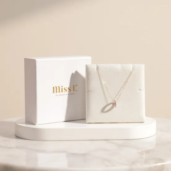 Miss L' by L'azurde Circle Rose Stone Women’s Necklace
