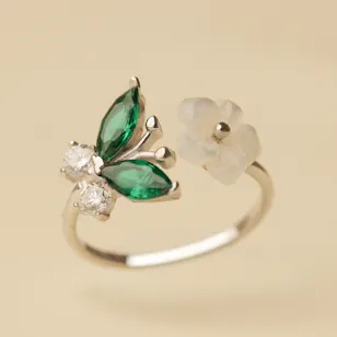 Zia Summer Adjustable Butterfly Women's Ring