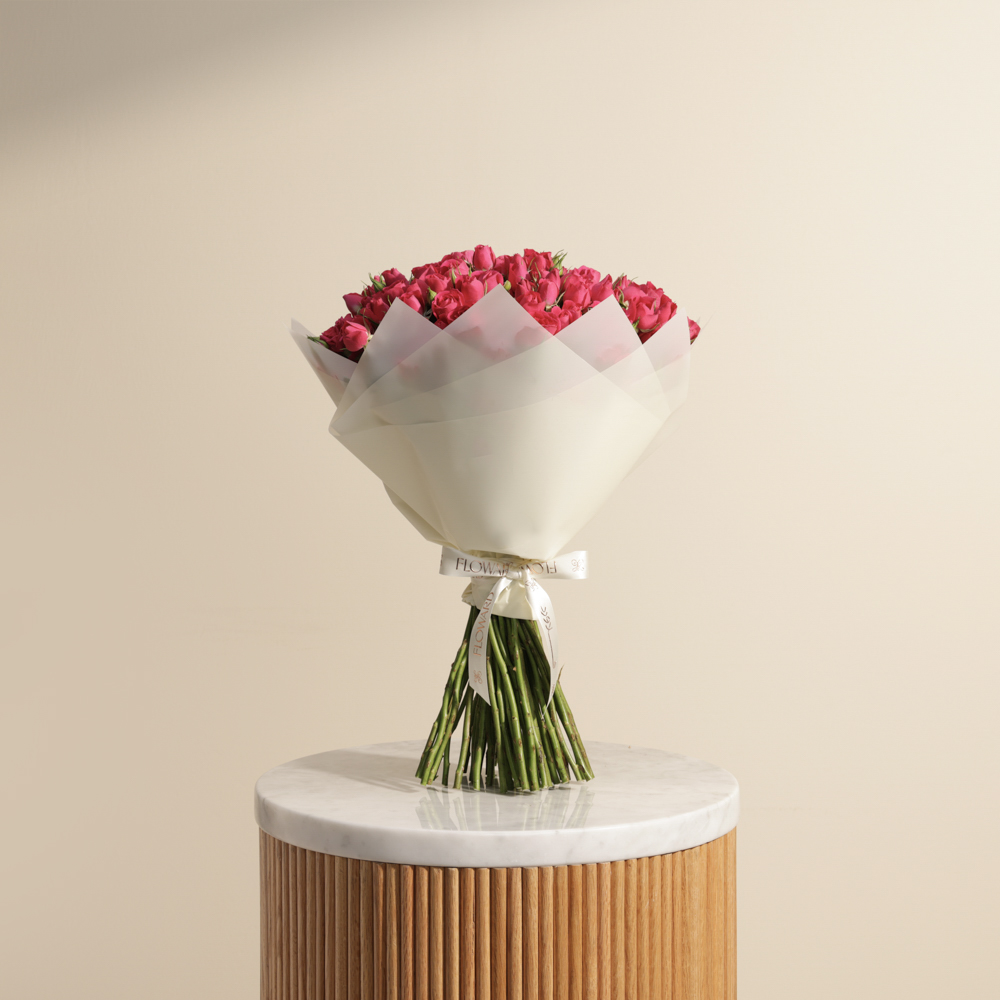 Radiant Fuchsia Baby Rose Bouquet