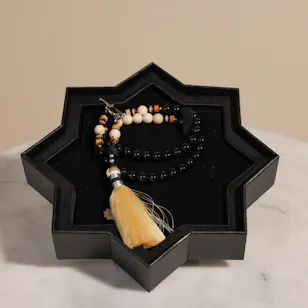 Tasneem Eshki Amen Onyx with Jasper Rosary Tasneem Eshki Amen Onyx with Jasper Rosary