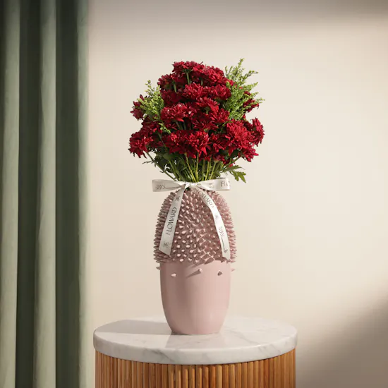 Ruby Charm Flower Vase