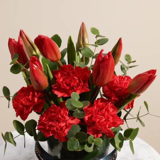Red Radiance Flower Vase