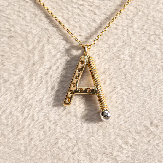 Siran by Iram Diamond Letter A Necklace
